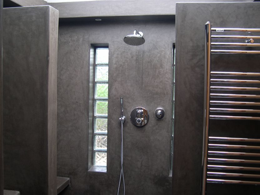 Tadelakt de Marrakech, Lahouari Tahiri Salle de bain, douche, sol en Tadelakt de Marrakech, Lahouari Tahiri Salle de bain, douche, sol en